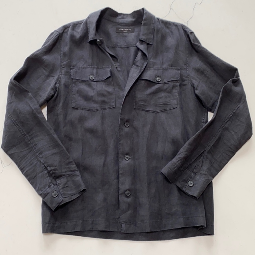 AllSaints Linen Button Down Size Small
